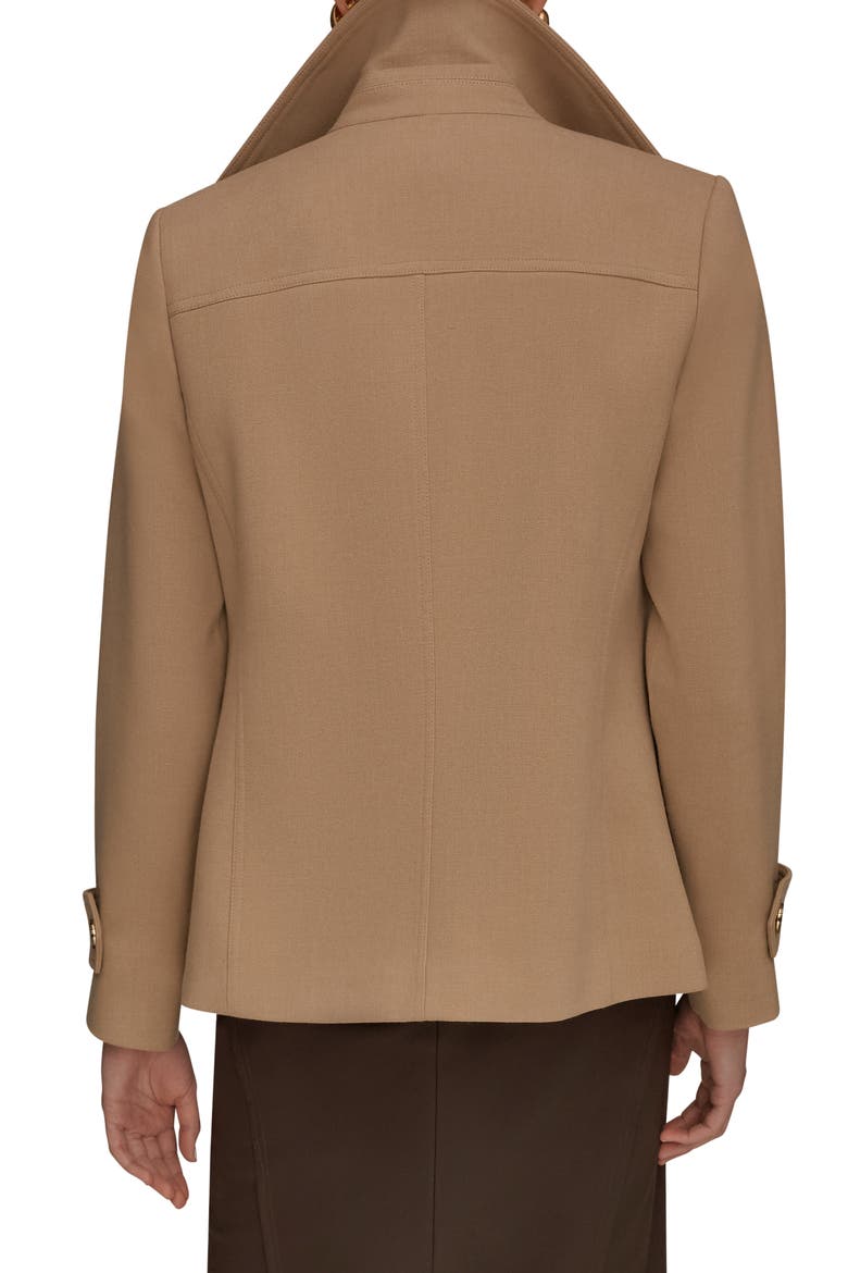 Double Breasted Crepe Coat, Alternate, color, LIGHT CAMEL