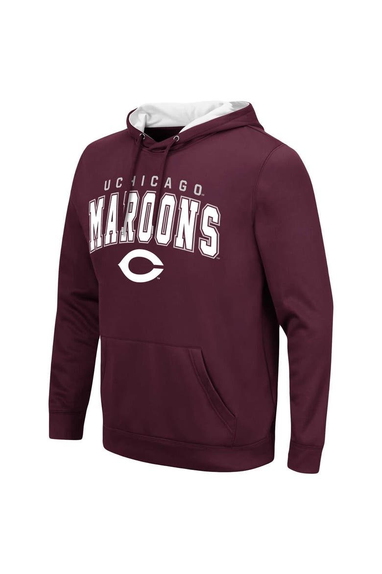 Men's Colosseum Maroon UChicago Maroons Resistance Pullover Hoodie, Alternate, color, Maroon