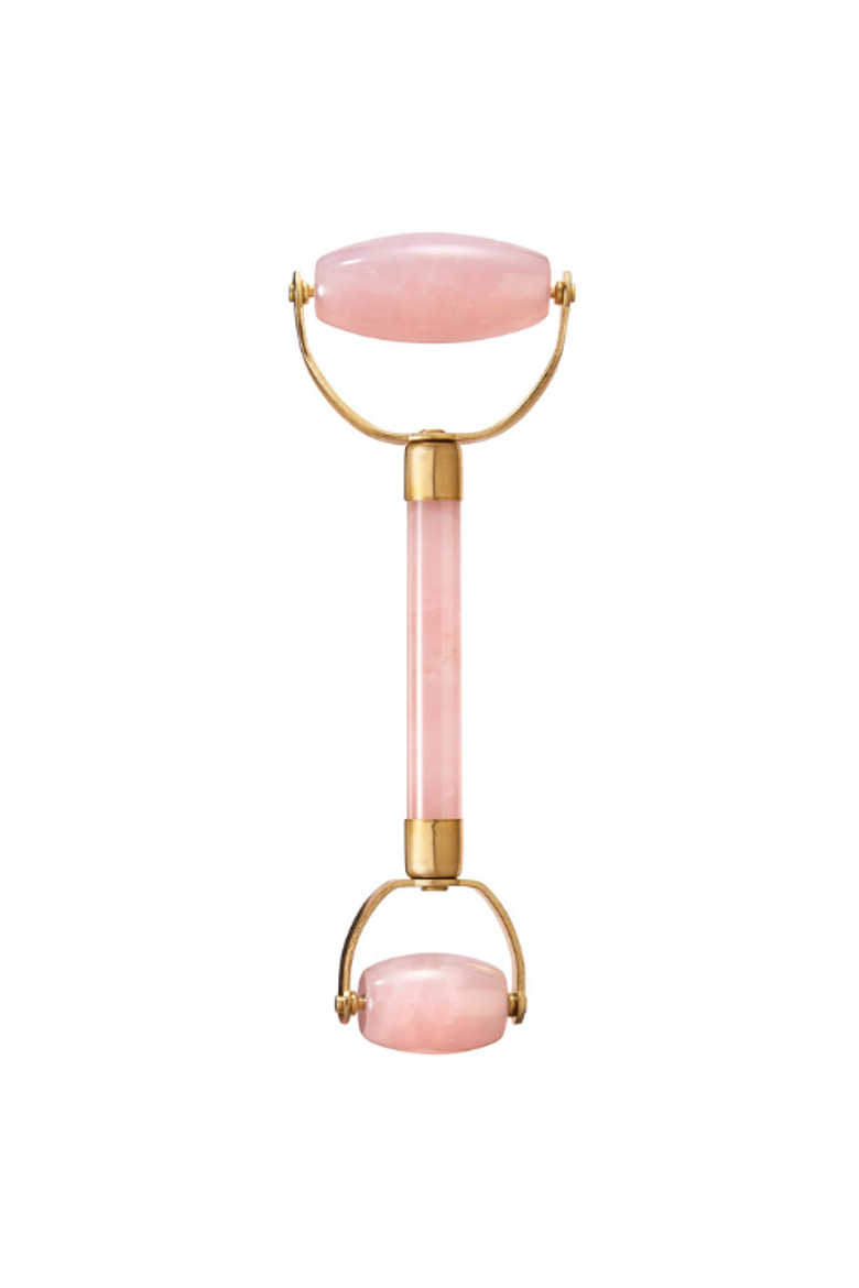 Premium Rose Quartz Facial Roller, Main, color, Pink
