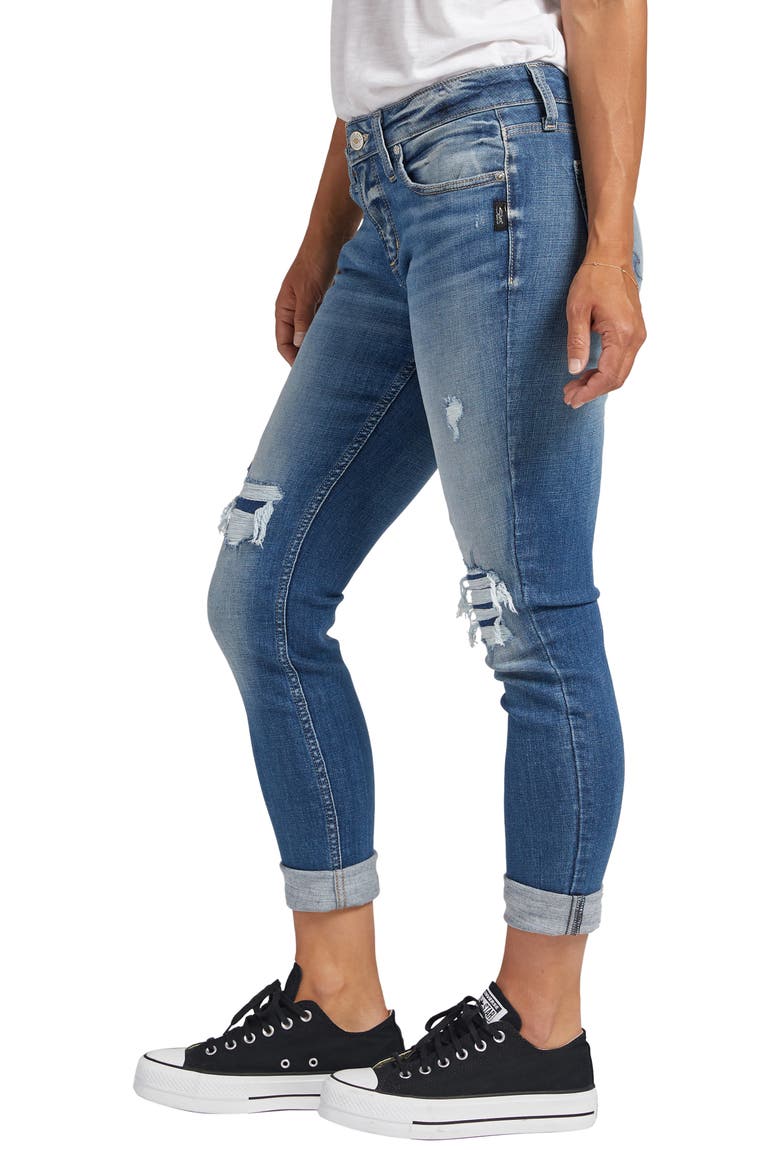 Slim Fit Girlfriend Jeans, Alternate, color, INDIGO