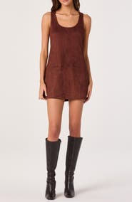 ASTR the Label Faux Suede A-Line Dress