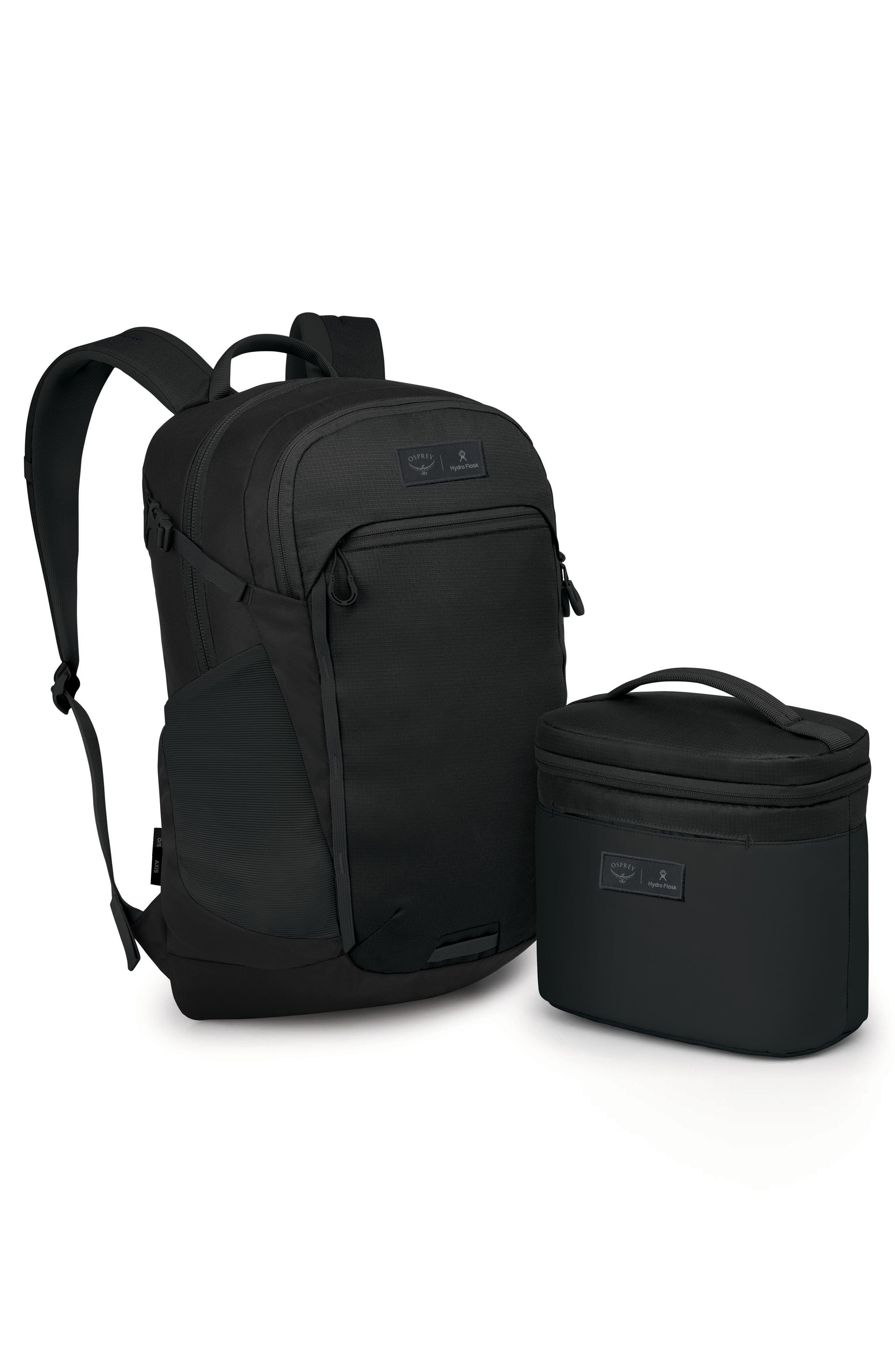 Osprey Axis x Hydro Flask Backpack & Insulated Lunch Bag Bundle, Alternate, color, Black