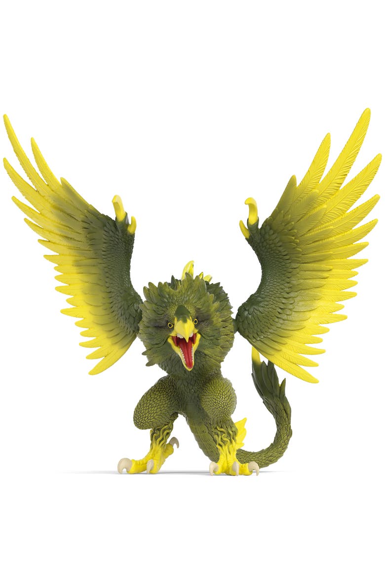 Eldrador Creatures, Jungle Raptor, 6 Inch Green & Yellow Bird Of Prey, Alternate, color, Multicolored