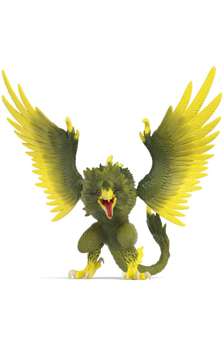 Schleich Eldrador Creatures, Jungle Raptor, 6 Inch Green & Yellow Bird Of Prey, Alternate, color, Multicolored