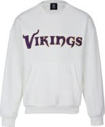 CUCE Women's Cuce White Minnesota Vikings Chenille Jeweled Sweatshirt