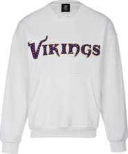 CUCE Women's Cuce White Minnesota Vikings Chenille Jeweled Sweatshirt