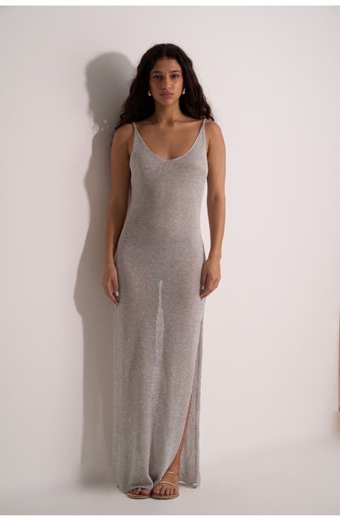 Monic Sparkly Knit Dress Cover-Up