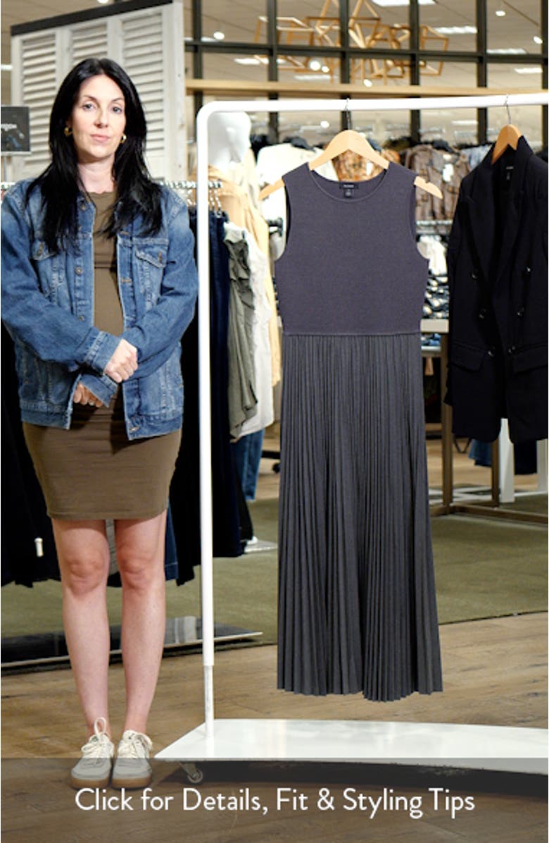 Mixed Media Sleeveless Maxi Dress, sales video thumbnail