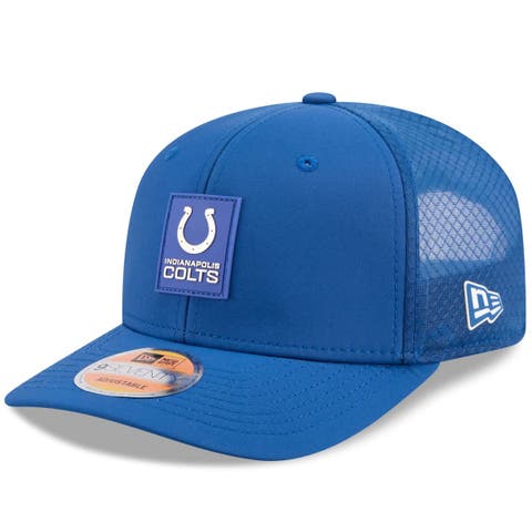 Men's New Era Royal Indianapolis Colts 2025 Sideline  9SEVENTY Trucker Adjustable Hat