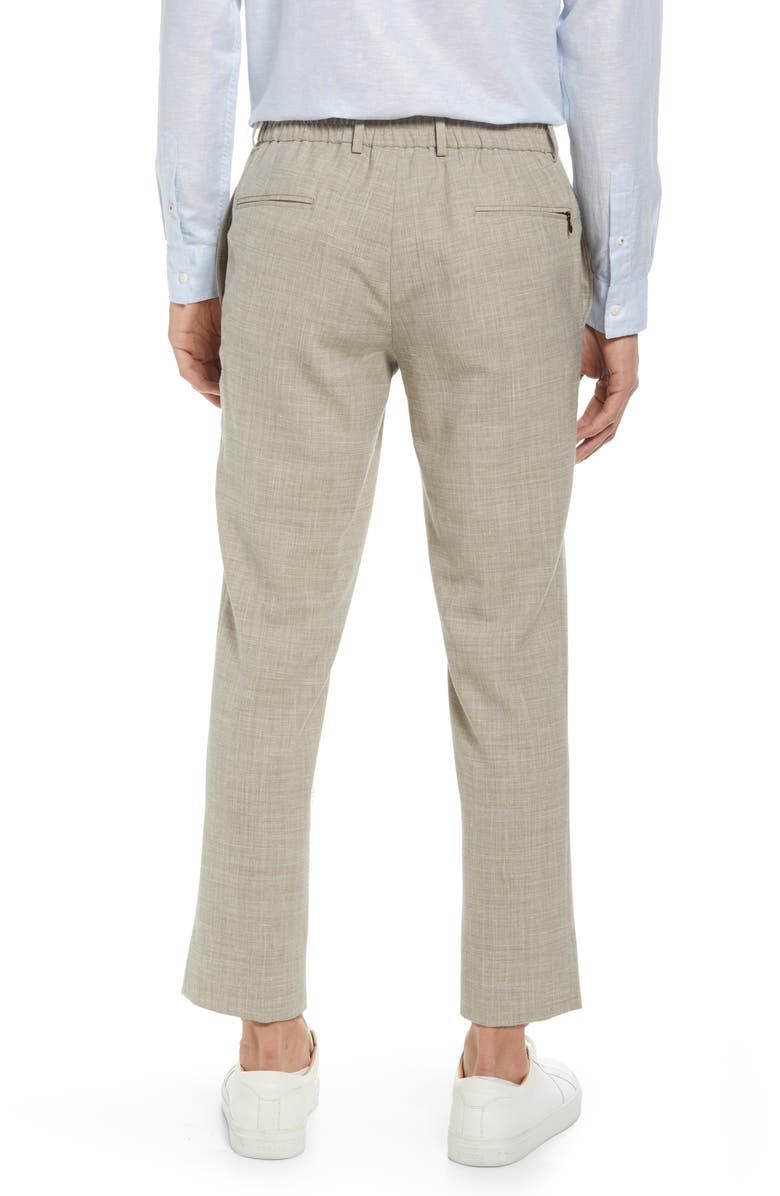 Ted Baker London Jem Crop Flat Front Chinos, Alternate, color, Tan