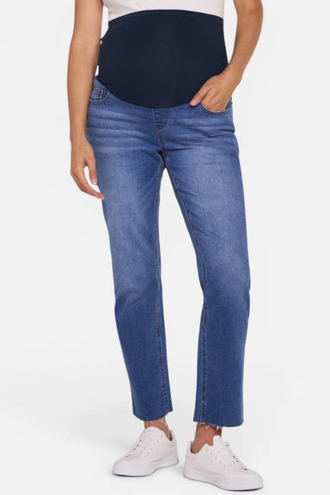 Secret Fit Over the Belly Slim Straight Leg Jeans