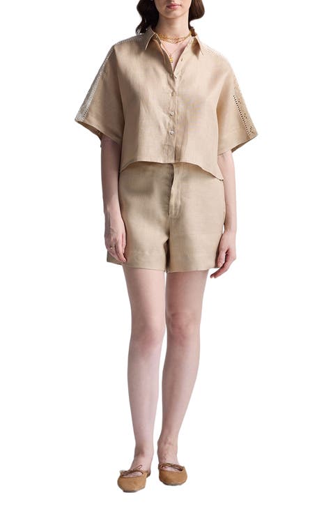 Boxy Shirt with Lace