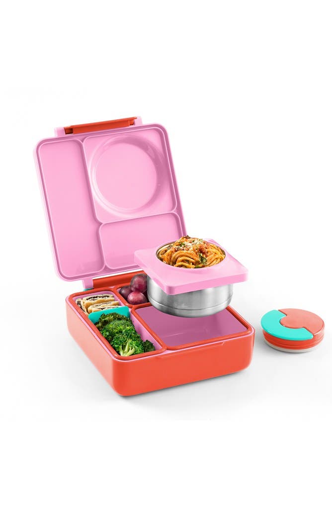 OMIE Box Bento Lunch Box for Kids in Pink Berry 