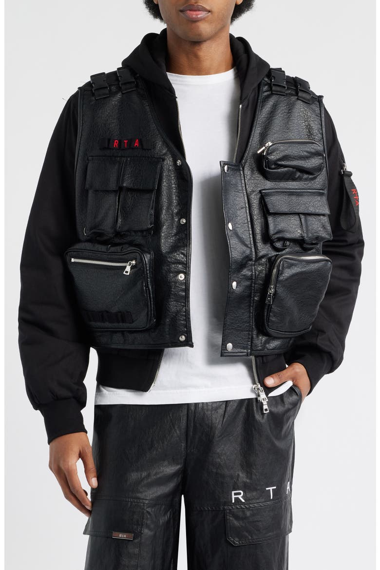Geronimo Tactical Mixed Media Hooded Bomber Jacket (Men) | Nordstrom