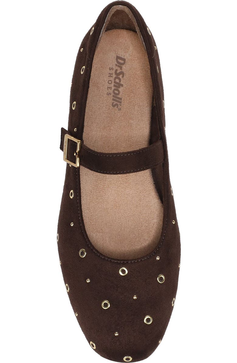 Dr. Scholl's <p>Wexley Studded Mary Jane Flat (Women)</p>, Alternate, color, Dark Umber Microfiber