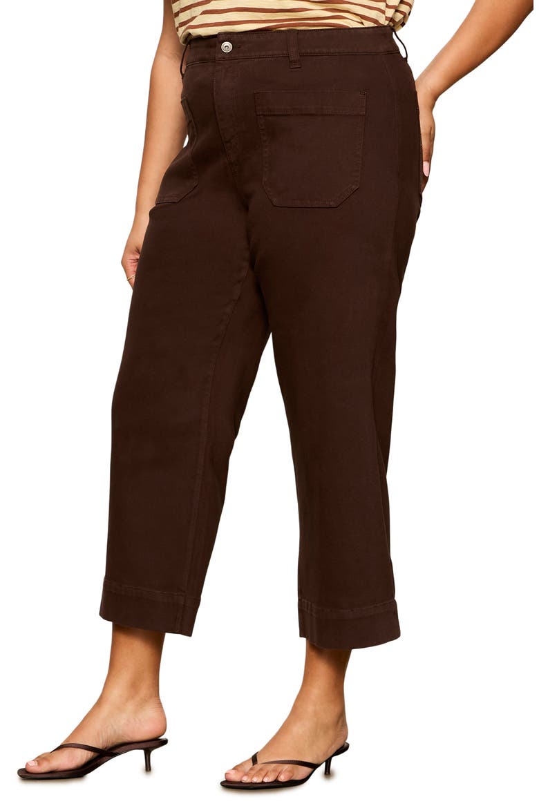 The Marine Crop Wide Leg Jeans, Alternate, color, RICH SOIL BROWN