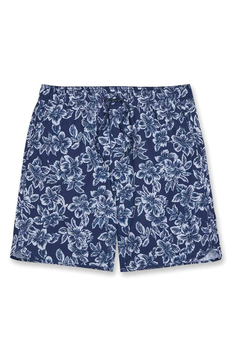 Fair Harbor The Anchor Swim Trunks, Alternate, color, Navy Botanical