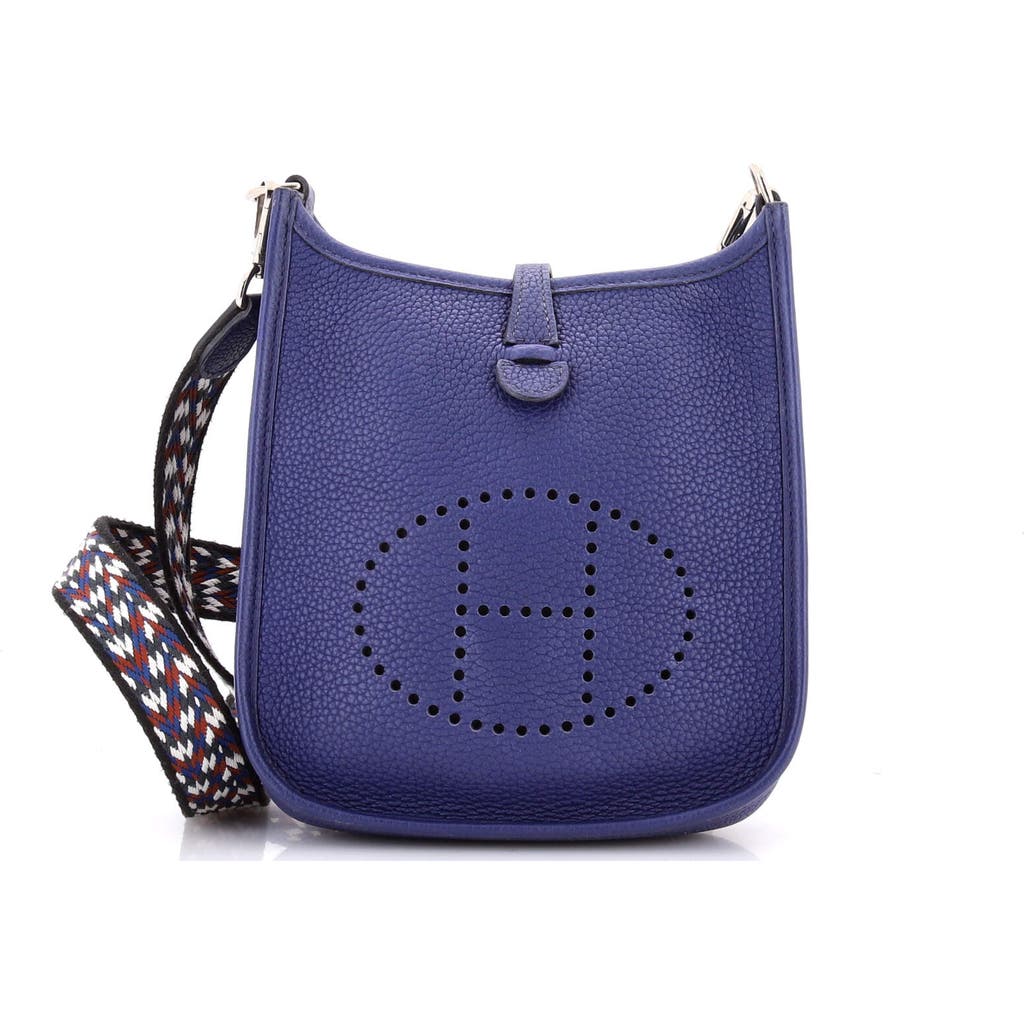 Pre-owned Hermes Hermes Evelyne Bag Gen Iii Clemence Tpm In Blue