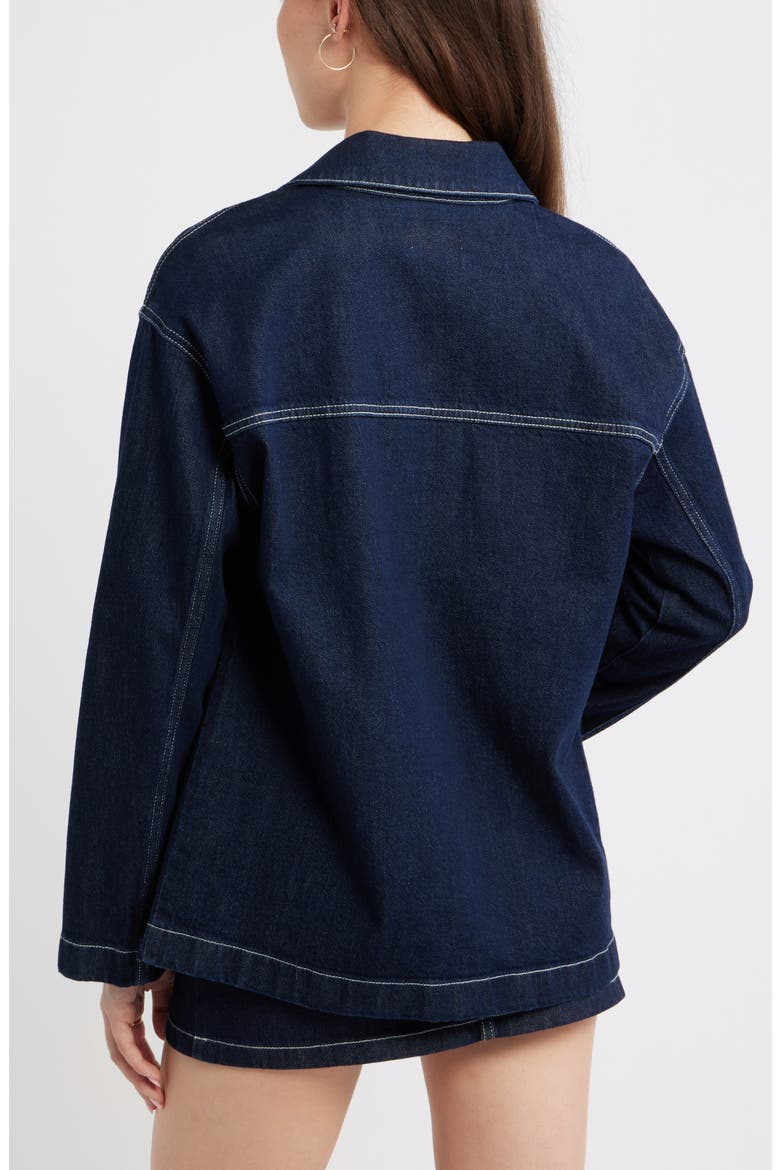 Oversize Denim Jacket, Alternate, color, HIGHLAND WASH