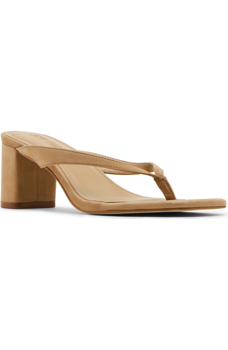 Steve Madden Dodie Block Heel Sandal, Main, color, Tan Nubuck