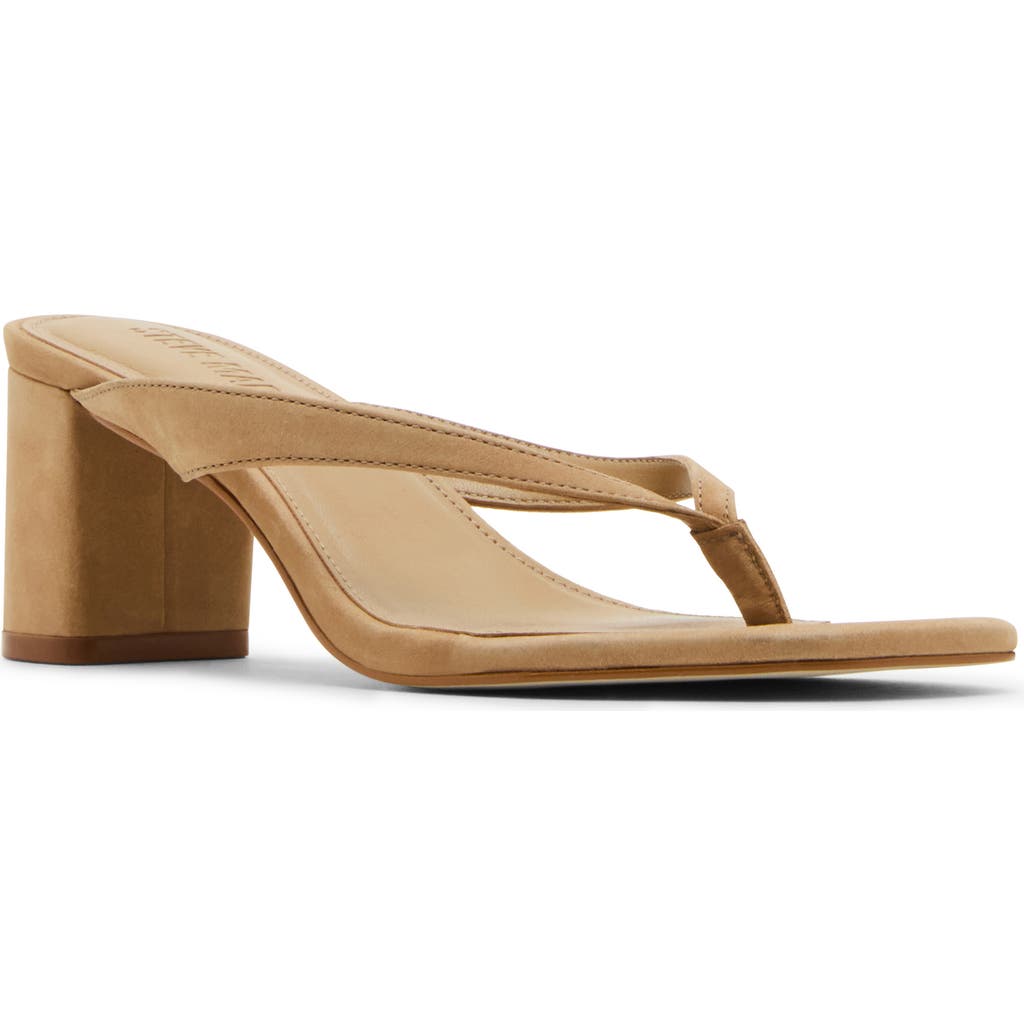 Steve Madden Dodie Block Heel Sandal In Tan Nubuck