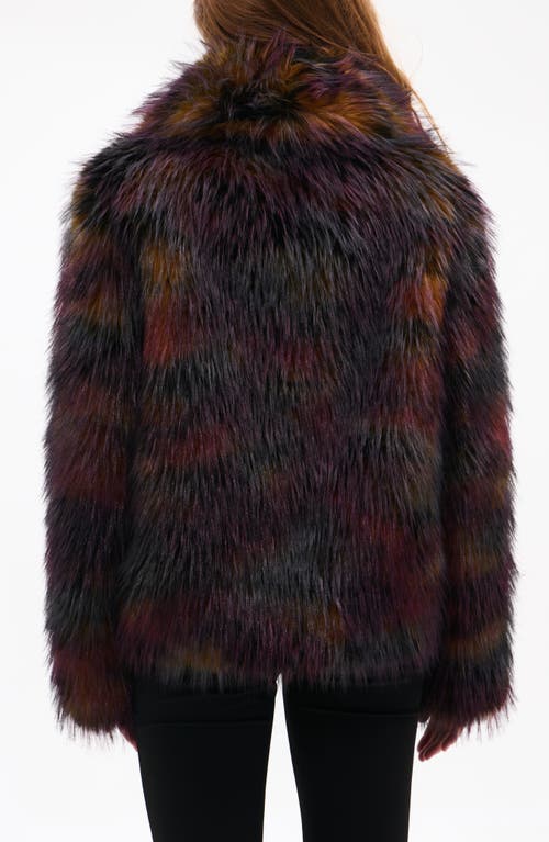 Azalea Wang Remme Faux Fur Coat In Multi