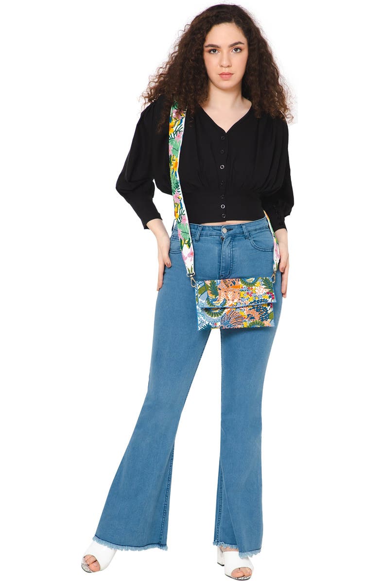 Vismaya Botanical Embroidered Strap, Alternate, color, White