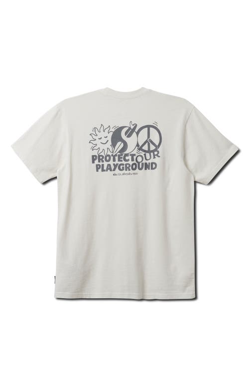 Quiksilver Wake Up World Graphic T-shirt In Tofu
