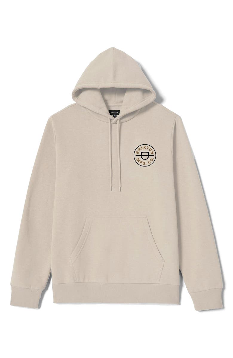 Brixton Crest Graphic Hoodie, Alternate, color, Cream/Black/Washed Copper