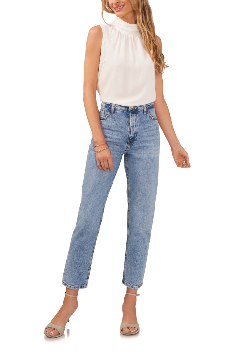 Vince Camuto Sleeveless Drape Neck Top, Alternate, color, 