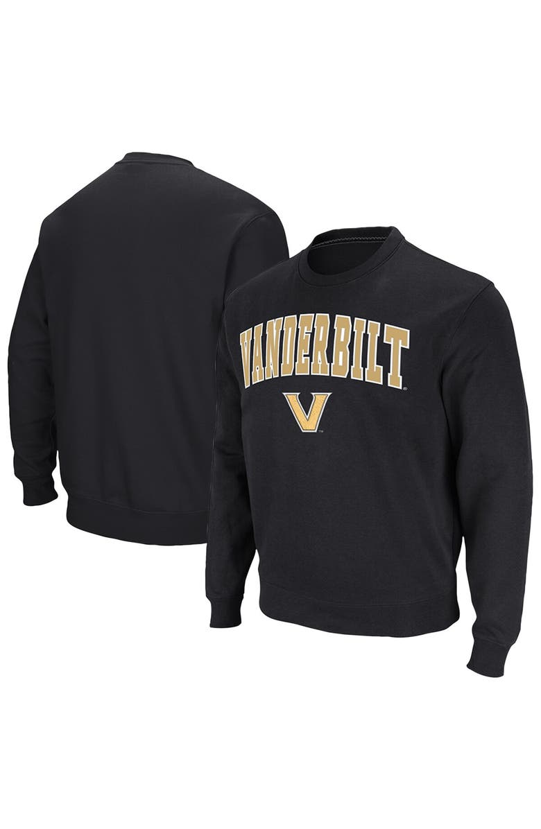 COLOSSEUM Men's Colosseum Black Vanderbilt Commodores Arch & Logo Pullover Sweatshirt, Main, color, Black