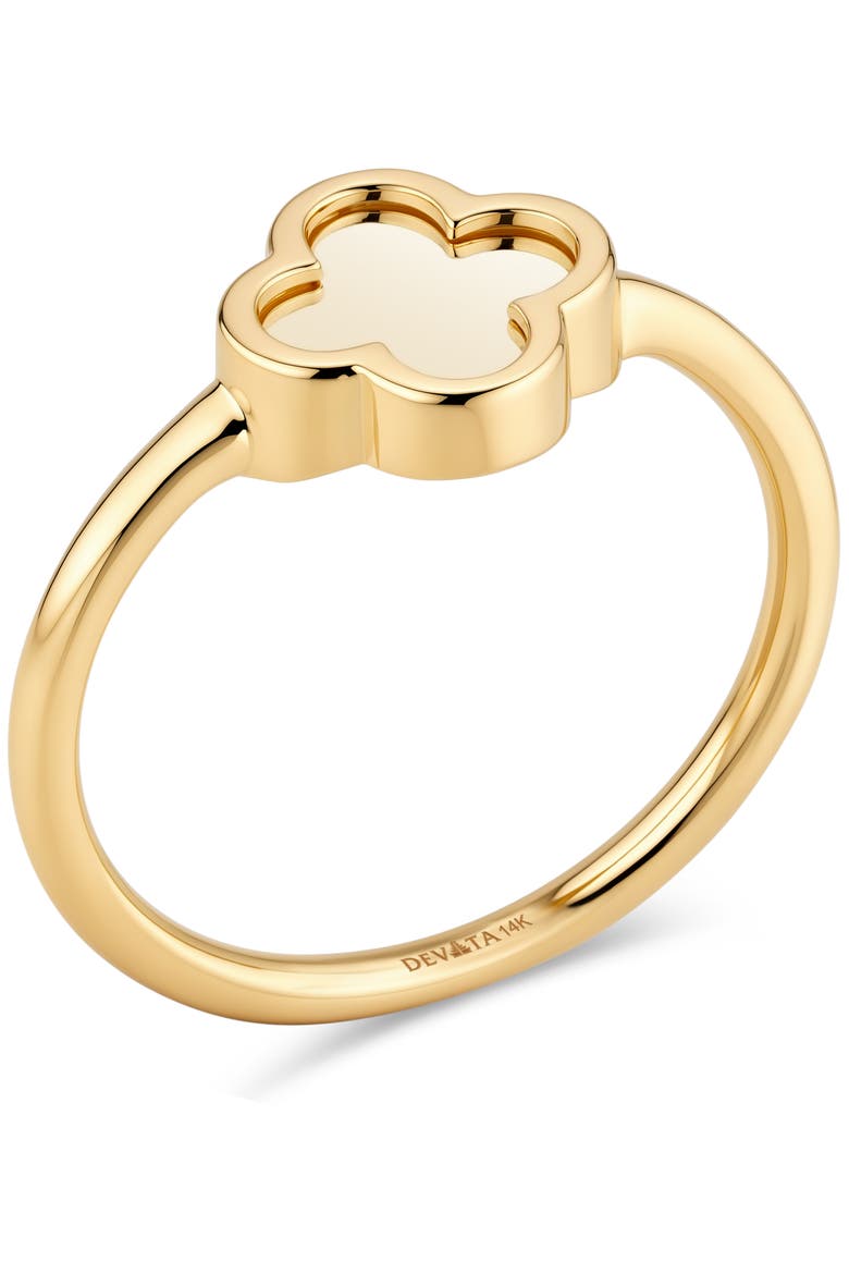 Clover Ring in 14K Gold, Alternate, color, Yellow Gold