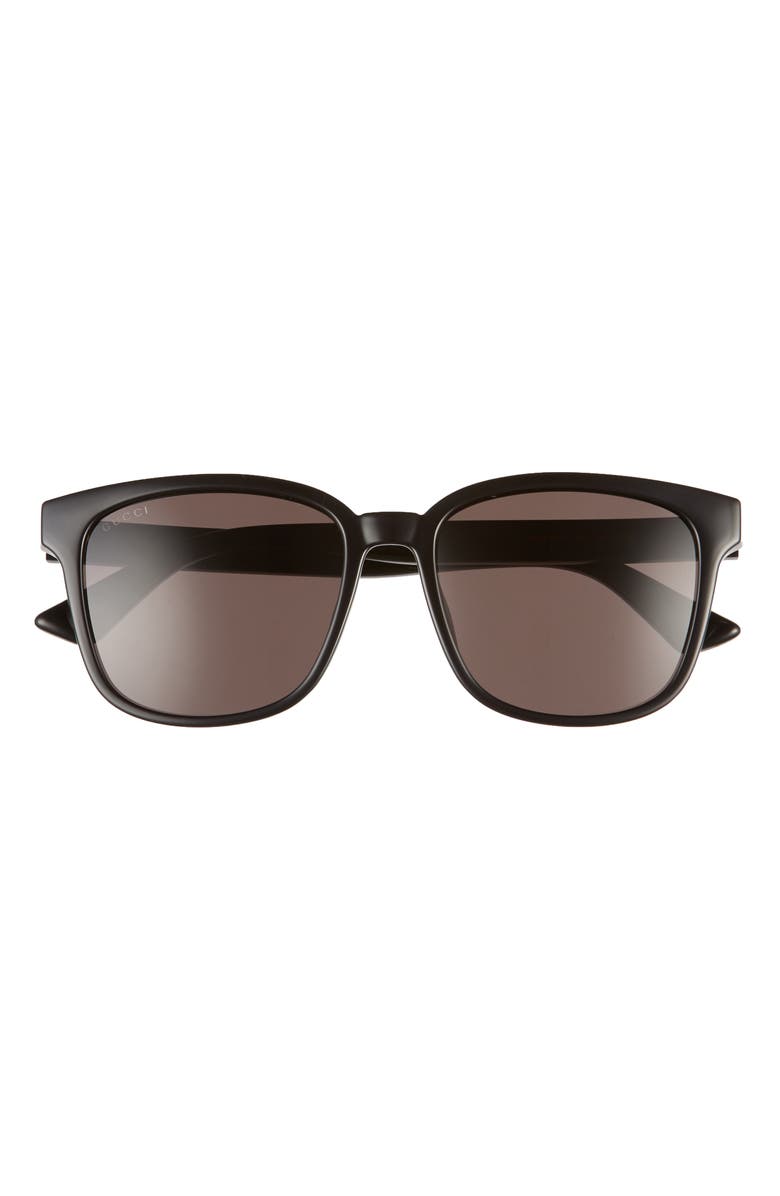 Gucci 56mm Square Sunglasses, Main, color, Black/ Grey