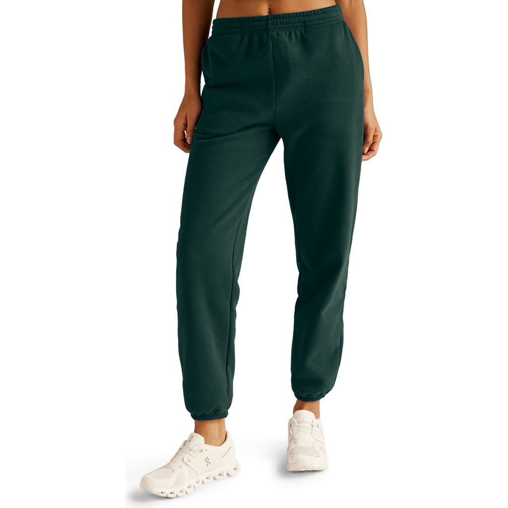 Beyond Yoga On The Go Cotton Blend Joggers In Green