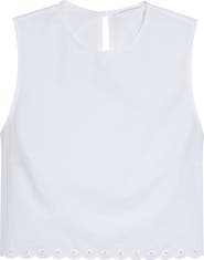 Cecilie Bahnsen Deeba Broderie Anglaise Cotton Poplin Crop Top