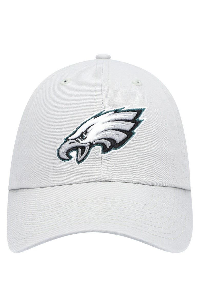 '47 Men's '47 Gray Philadelphia Eagles Clean Up Adjustable Hat, Alternate, color, 