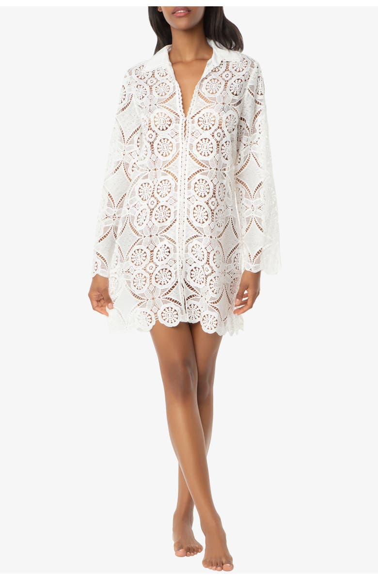 HELEN JON Lace Button Front Dress, Main, color, Lace Crochet