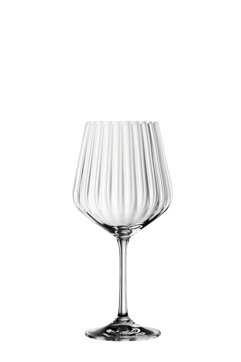 Tastes Good Set of 4 Gin & Tonic Glasses with Glass Straws, Alternate, color, Clear