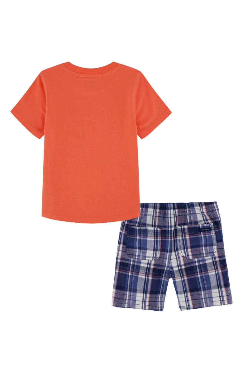 Nautica Graphic Tee & Woven Shorts Set, Alternate, color, Orange