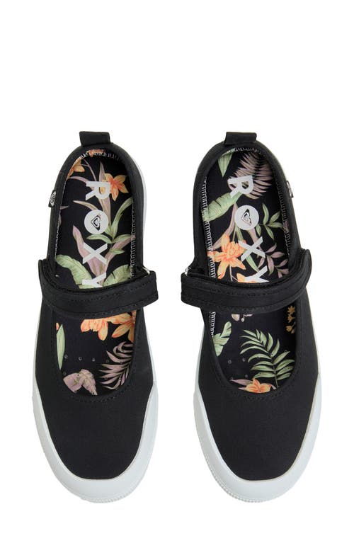 Roxy Sunfari Mary Jane Sneaker In Black