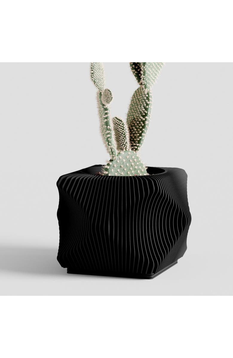 Modernized Pottery Xenova Planter, Main, color, Midnight Black - 6"