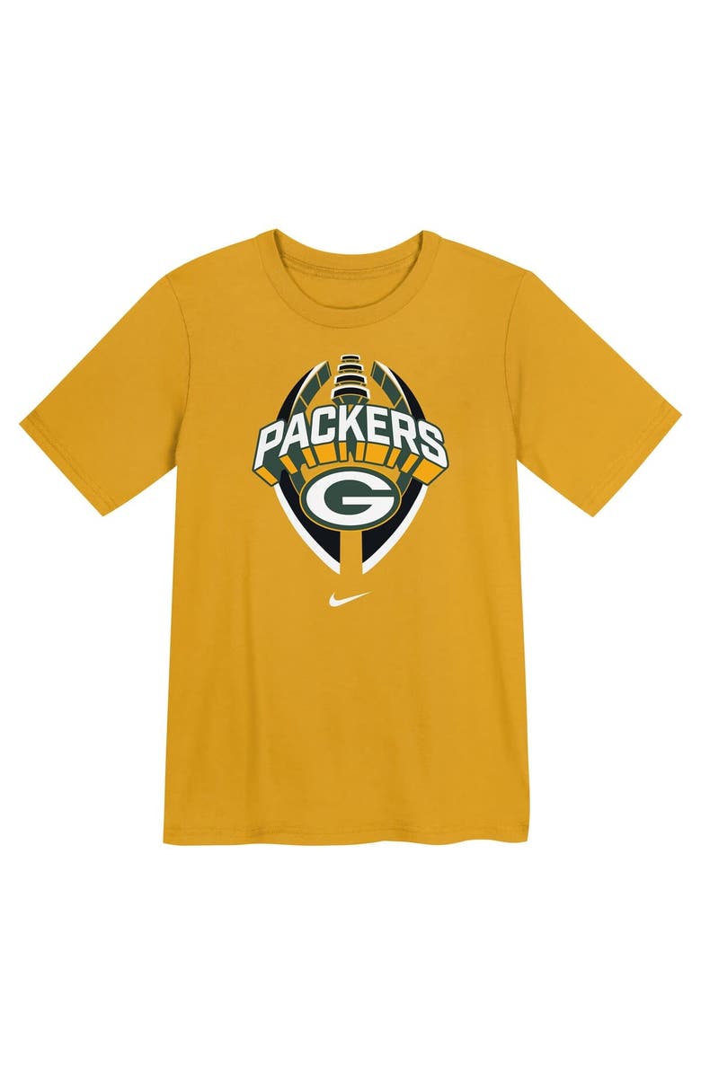 Nike Preschool Nike Gold Green Bay Packers Icon Legend Performance T-Shirt, Alternate, color, Gold