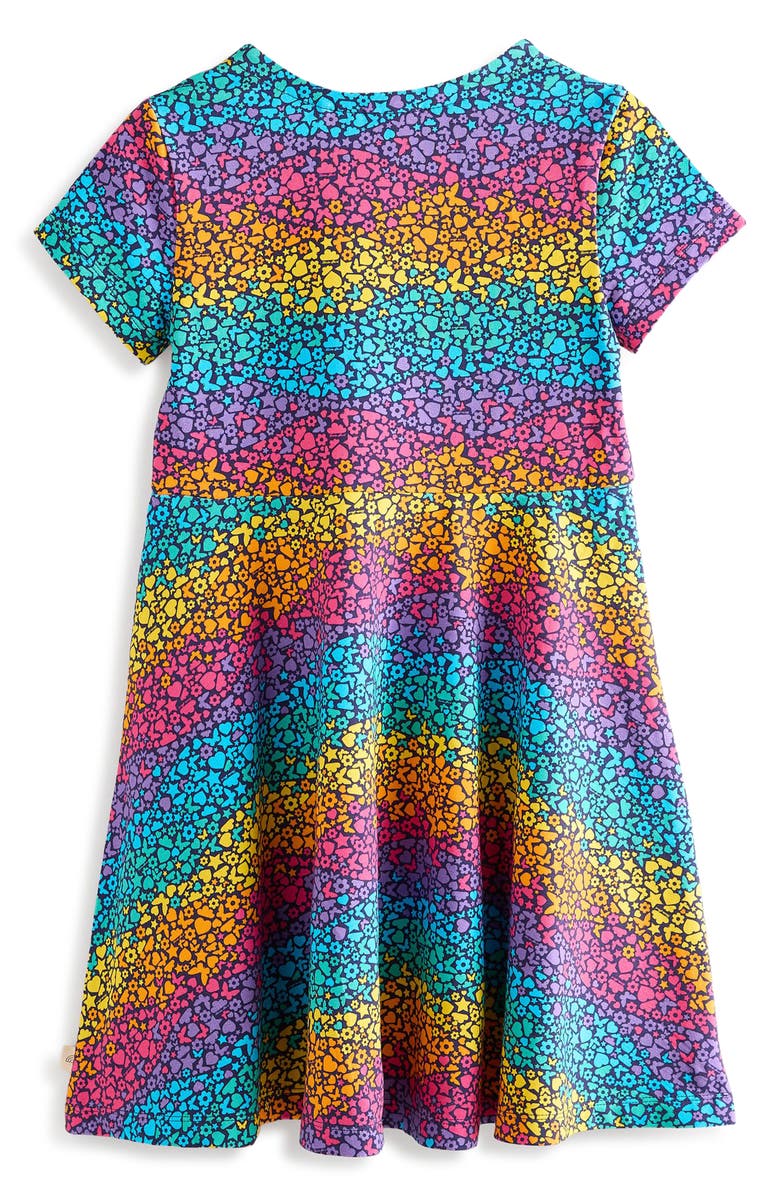 Little Bird Kids' Rainbow Stretch Cotton Dress, Alternate, color, 
