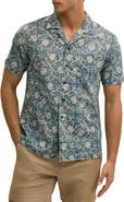 Brooks Brothers Block Print Cotton Camp Shirt