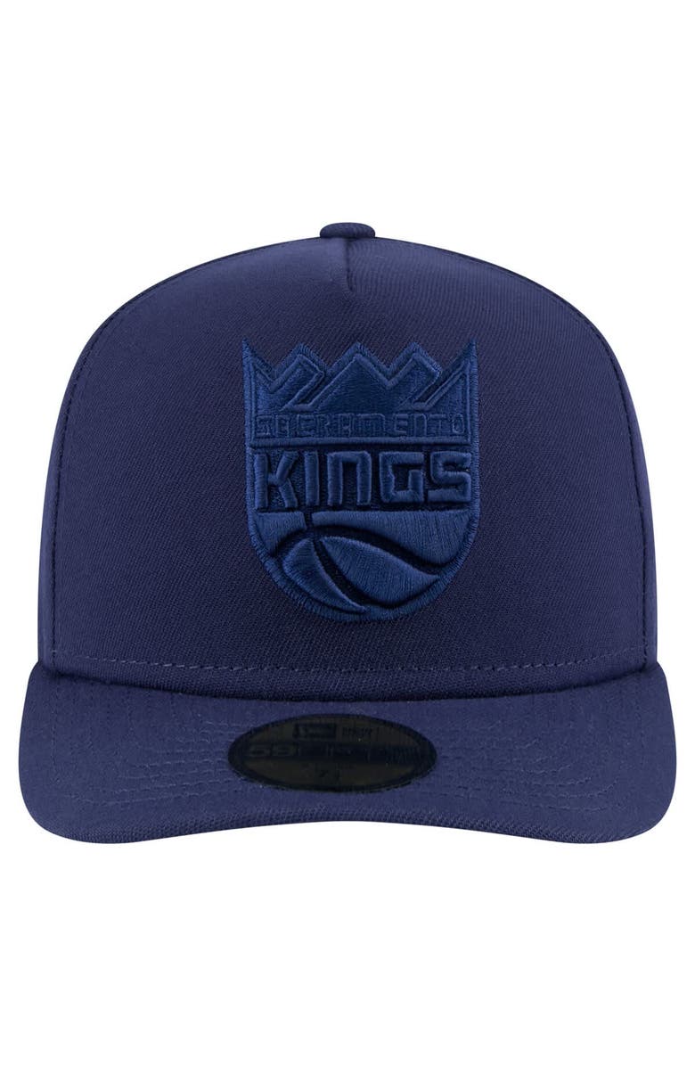 New Era Men's New Era  Navy Sacramento Kings Colorpack A-Frame Pinch Front 59FIFTY Fitted Hat, Alternate, color, 