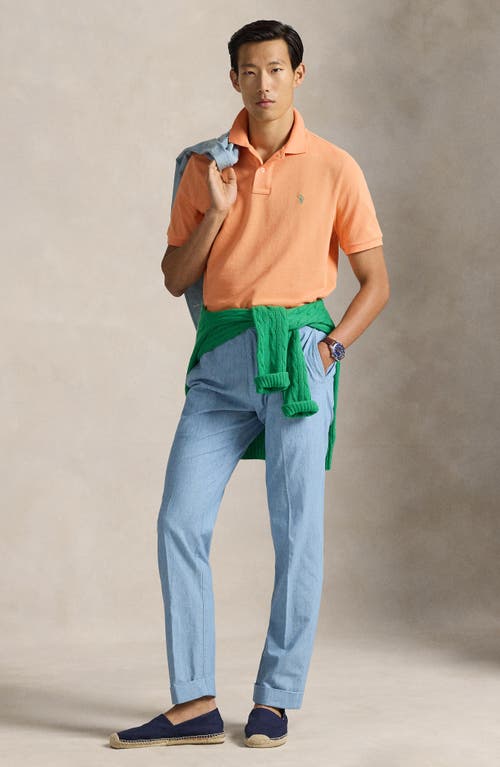 Polo Ralph Lauren The Iconic Cotton Mesh Polo In Orange