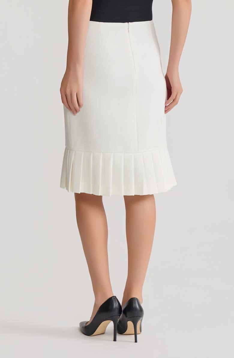 KASPER Pleated Hem Pencil Skirt, Alternate, color, Vanilla Ice