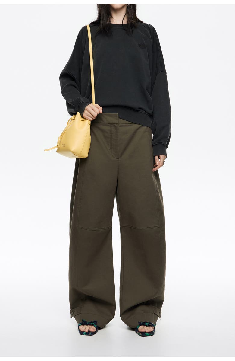 Bimba y Lola Embroidered Logo Balloon Sweatshirt, Alternate, color, Washed Black