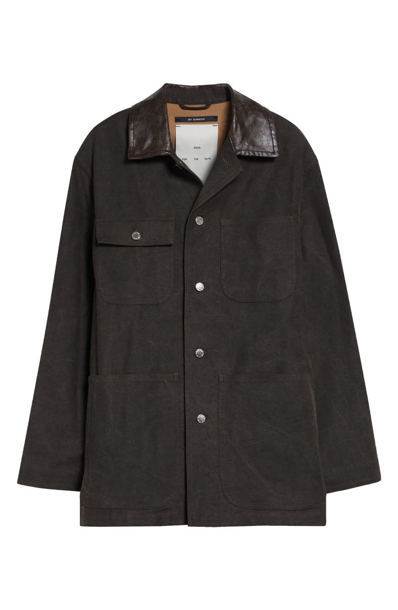 SONG FOR THE MUTE Cotton Moleskin Barn Jacket, Main, color, Black/Brown
