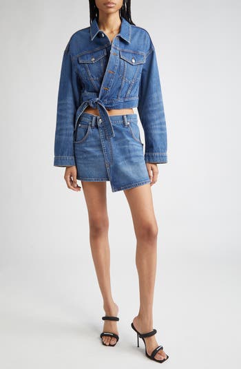 Wrapped Denim Trucker Jacket